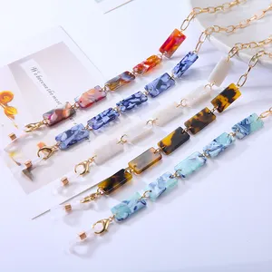 acrylic Fashion trend personality simple amber masking eyewear chain manufacturers custom multi-color diverse men and women