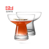 SUNYO - Vasos de Cristal Grueso Personalizados, Sin Plomo, Transparentes, Sin Tallo, para Cócteles, Margaritas, para Bares, Hoteles y Restaurantes