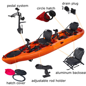 Kayak de pêche double LSF pour 2 personnes, à propulsion par les pieds - Product Image 1