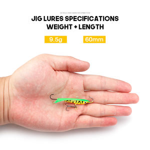 Vtavta – appât artificiel dur coulant <span class=keywords><strong>en</strong></span> métal <span class=keywords><strong>pour</strong></span> la pêche à la turlutte, <span class=keywords><strong>leurre</strong></span> <span class=keywords><strong>pour</strong></span> attraper des poissons tels que les bars, matériel <span class=keywords><strong>pour</strong></span> l'<span class=keywords><strong>hiver</strong></span>, 60mm, 9.5g - Product Image 2