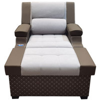 Fauteuil de pédicure électrique moderne, réglable en hauteur, avec massage des jambes et trou pour le visage, pour hôtel et salon