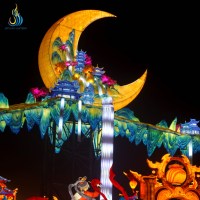 Festival de lumières thématique : Grande spectacle de lanternes chinoises en soie imperméables pour l'extérieur, idéal pour la remise des diplômes et la fête des pères
