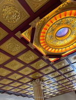 Faux Plafond de Luxe Décoration de Temple Panneau Décoratif en Aluminium Carreaux de Plafond en Aluminium