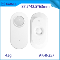 Boîtier de capteur infrarouge de sécurité 87,5x42,5x63mm en plastique ABS avec support double pile AA haute capacité