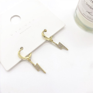 Pendientes de Aro con Incrustaciones de Circonio, Aleación de Zinc, Joyería de Moda para Mujer - Product Image 4