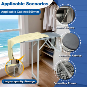Tabla <span class=keywords><strong>de</strong></span> <span class=keywords><strong>Planchar</strong></span> Plegable <span class=keywords><strong>de</strong></span> Lujo para Montar en la Pared <span class=keywords><strong>con</strong></span> Funda, Ahorro <span class=keywords><strong>de</strong></span> Espacio, Compacta, <span class=keywords><strong>con</strong></span> Cajones <span class=keywords><strong>de</strong></span> Almacenamiento, Resistente - Product Image 2