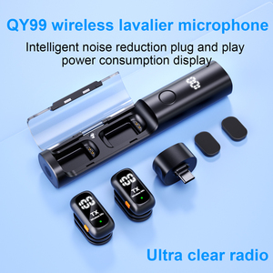 Micrófono Inalámbrico QY99, Mini Micrófono Lavalier Ligero, Ultra Claro, Conexión Plug and Play, para <span class=keywords><strong>Video</strong></span> en Interiores y Exteriores, con Trípode - Product Image 5