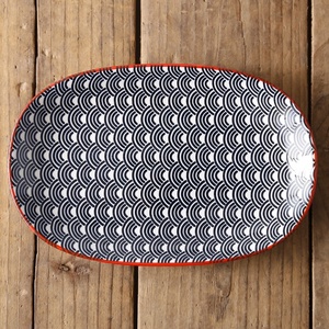 Plato Ovalado <span class=keywords><strong>de</strong></span> Cerámica Estilo Japandi <span class=keywords><strong>de</strong></span> 12 Pulgadas con Forma <span class=keywords><strong>de</strong></span> Huevo, Vajilla Grande Esmaltada para Servir en el Hogar y Restaurantes - Product Image 5