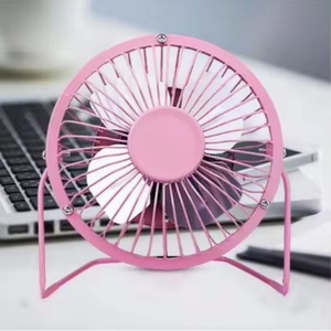 New 4 Inch Stand Silent <b>Desk</b> Rechargeable 360 Degree Rotating <b>Mini</b> Table LED USB Fan - Product Image 5