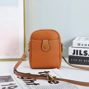 Bolso de hombro pequeño para mujer, bandolera de cuero genuino de vaca, bolso tipo bandolera con bolsillo para teléfono, para damas - Product Image 6