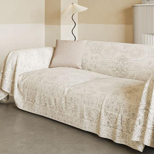 Housse de canapé de style ethnique, brodée, imitation lin, antidérapante, modulaire, type Temple Of Immortality - Product Image 1