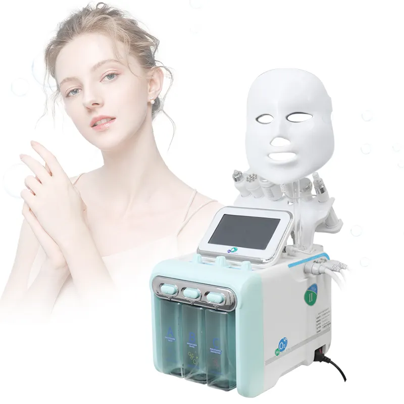 2024 gran oferta 7 en 1 infusión de oxígeno de hidrógeno multifuncional tratamiento Facial Peeling máquina de burbujas pequeñas para el cuidado de la piel