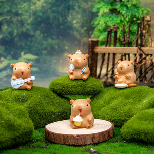 Piggy's Daily Life Part 3 Cute Cartoon Resin Animal Ornaments For Desktop Home Decoration Youth Gift - Product Image 3