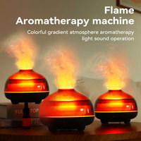 2025 nouveau bureau Usb à ultrasons 350ml humidificateur d'incendie lumières colorées parfum de maison flamme diffuseur d'huile essentielle