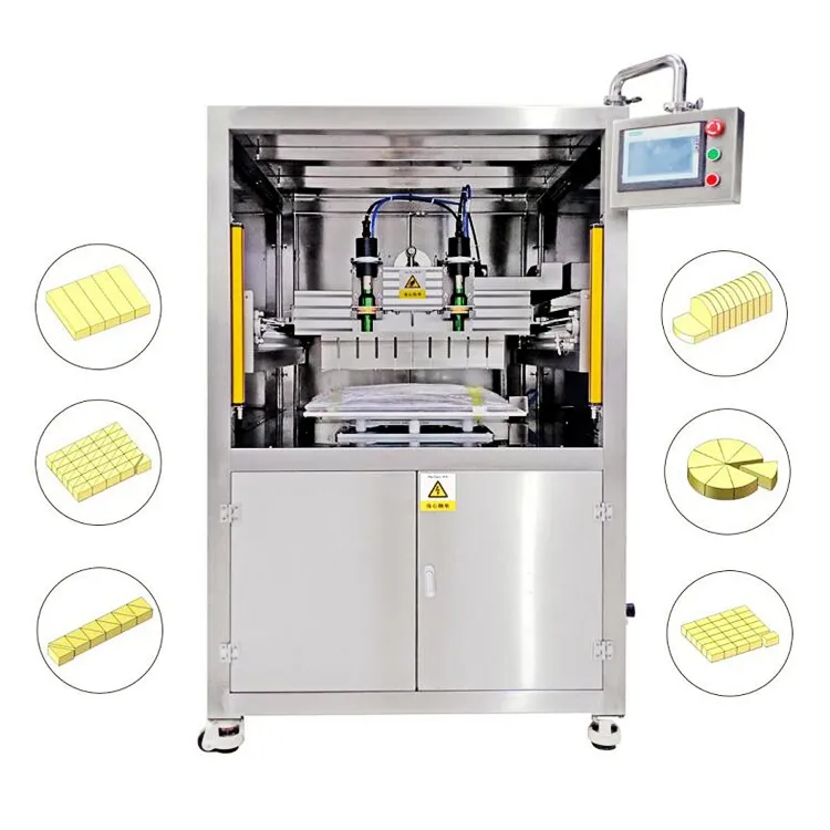 Machine de découpe de pain de gâteau à ultrasons compacte verticale Machine à trancher les gâteaux ronds et carrés