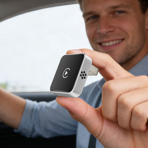 Adaptateur sans fil CarPlay USB noir, adaptateur Android Auto 2 en 1, type C, avec trous d'aération - Product Image 1