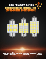 Auto-Innenraum Deckenleuchte C5W Soffitten-LED-Lampen 31mm 36mm 41mm 3014 SMD 12V 24V 6000K 6500K Weiße Lampe