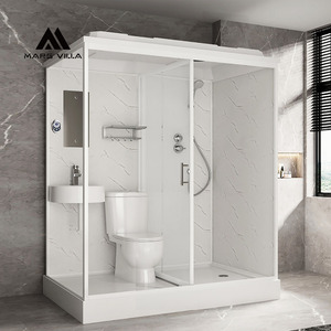 Paroi de douche profilée Mars Villa en verre sans cadre de 10 mm, pour <span class=keywords><strong>baignoire</strong></span> complète, arquée, avec système de bypass 44, dorée, pour salle de bain, OEM - Product Image 2