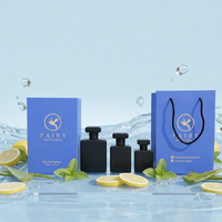 Flacon de parfum carré noir mat de luxe 30ml 50ml 100ml, flacon vide, boîte cadeau, sac en papier couleur personnalisée, emballage de marque de parfum