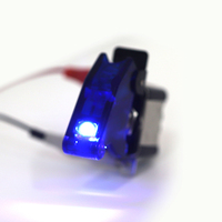 Interrupteur à bascule de sécurité à verrouillage SPST 20A 12V 6P avec éclairage LED et capot de protection