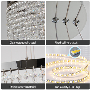 Lampadario Moderno <span class=keywords><strong>a</strong></span> 3 Livelli in Cristallo K9 con <span class=keywords><strong>LED</strong></span> 55W, Spedizione Gratuita dagli USA, <span class=keywords><strong>per</strong></span> Ingresso e <span class=keywords><strong>Soggiorno</strong></span> - Product Image 4