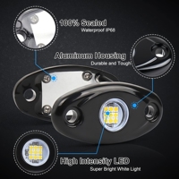 Car Underglow LED Rock Lights IP68 Waterproof, Underbody Wheel Well Lights for Truck Pickup UTV Motorcycle Boat JEEP Wrangler JK