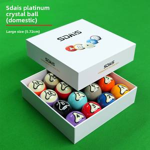 Billes de billard de style chinois-américain Guangzhou Sdais, en cristal noir, grand format, 16 couleurs, 5,72 cm, ensemble complet - Product Image 2