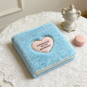 Album <span class=keywords><strong>photo</strong></span> en peluche entièrement personnalisé avec cœur en cuir intégré et insert en éponge, <span class=keywords><strong>livre</strong></span> <span class=keywords><strong>photo</strong></span> pour album familial, souvenir de voyage - Product Image 3