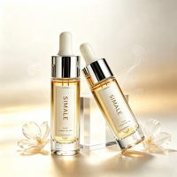 Flacon compte-gouttes en verre transparent personnalisable, rechargeable, vide, pour huiles essentielles, contenant cosmétique pour emballage de sérum et d'huile