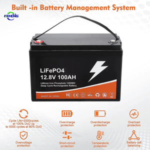 Batería Recargable de Fosfato de Hierro y Litio de Estado Semisólido de 12.8V 100Ah con 2000 Ciclos para Electrodomésticos y Herramientas Eléctricas - Product Image 3