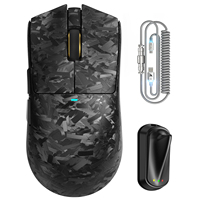 Ratón Inalámbrico para Juegos ATTACK SHARK X11 ULTRA de Fibra de Carbono, Ratón Tri-Modo de 59g, Ratón Ligero con Sensor para Juegos PAW3950MAX