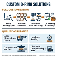 Joint torique haute pression durable Niels (VMQ/NBR/HNBR/EPDM/FKM/FFKM) certifié FDA/ROHS -60~320 pour toutes les industries