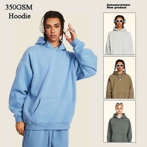 Sweat-shirt à capuche premium de haute qualité pour les marques de streetwear, coupe oversize avec épaules tombantes, logo personnalisable, sweat-shirt décontracté pour homme, unisexe - Product Image 1