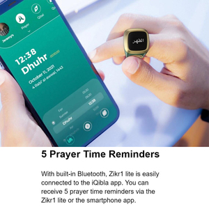 Mini doigt numérique Lcd électronique, compteur de main musulmane, premier anneau Tasbih au monde, Iqibla Smart Tasbeeh, M02 <span class=keywords><strong>Pro</strong></span> - Product Image 3