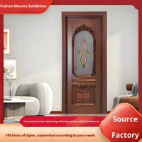 Foshan Fabriek Directe Verkoop Moderne Congo Sapele Massief Houten Deur Voor Interieur Notenhout Casla Badkamer Appartementen Hotels Villa