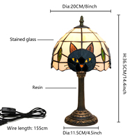 Lampe de table chat noir pour la décoration de la table de chevet de la chambre à coucher, lampe de chevet pour chambre d'enfant, lampe de bureau mignonne pour chambre de fille