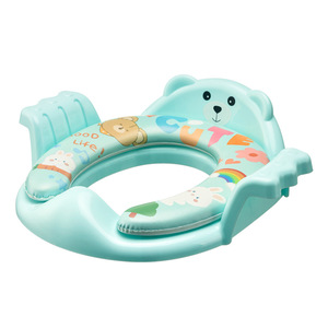 Siège de toilette rond pour enfants Baby Guard Town, design ours bleu clair, pour les enfants de 1 à 3 ans, aide à l'apprentissage de la propreté - Product Image 5