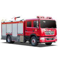 Camion de pompiers diesel Dongfeng 4x2 avec lance aérodynamique, réservoir d'eau de 5000 L, réservoir de mousse de 2000 L, pour intervention urbaine et industrielle, certifié CE, OEM