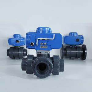Válvula de bola de plástico motorizada eléctrica de PVC PPH CPVC IP67 Puerto T de 3 vías o puerto L - Product Image 3