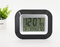 Fabrik RC DCF JJY MSF Digitaler Tisch Schreibtisch Wecker LCD-Uhr Funk gesteuertes Datum Tag Temperatur Hintergrund beleuchtung Snooze