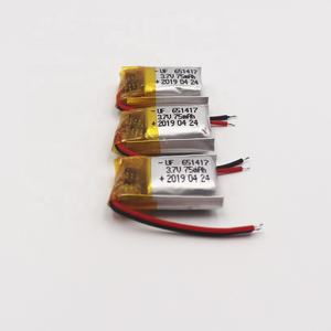 651417 <span class=keywords><strong>3</strong></span>.7V 75mAh Baterai Lithium Ion Polymer Isi Ulang dengan Pcb - Product Image 4