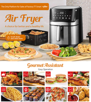 Friteuse à air intelligente Tywit 5,5/6,5 L à commande numérique avec application Wifi pour usage domestique