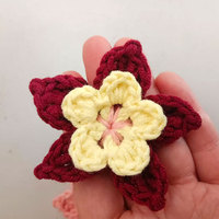 Patchs brodés artisanaux à deux couches, style coréen, fleurs à cinq pétales aux couleurs bonbon, pour accessoires vestimentaires pour enfants