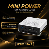 CHUWI UBox Mini Desktop DDR5 SSD Baru dengan Windows 11 Pro Prosesor Hexa Core AMD Radeon 660M Hemat Ruang untuk Kantor VESA Mount