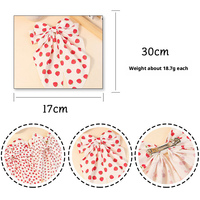 Barrettes à cheveux double couche imprimé fraise mignonnes pour enfants, accessoires décoratifs pour filles, nœuds pour la décoration de la nuque