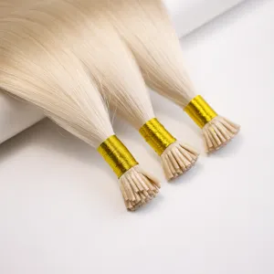 Best Price Italian Keratin Glue Hair Extensions 60A Blonde Color Double Drawn 100% Raw Cuticle Aligned Burmese Hair