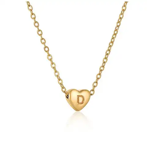 Collana con ciondolo a forma di cuore in acciaio inossidabile gioielli collana con ciondolo a forma di cuore <span class=keywords><strong>lettera</strong></span> <span class=keywords><strong>M</strong></span> Design - Product Image 5