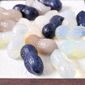 Ornement en cristal de cacahuète sculpté à la main, poli, porte-bonheur, pour la décoration Feng Shui à la maison et la vente en gros - Product Image 4