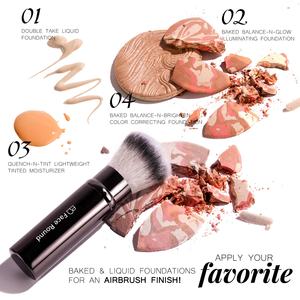 Ensemble de pinceaux de maquillage BS-MALL <span class=keywords><strong>Pro</strong></span> avec manche en métal, qualité supérieure, pinceaux de maquillage Kabuki double face avec sac - Product Image 3