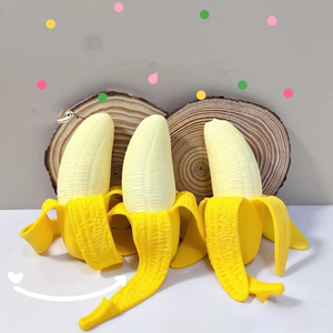 Jouet de simulation de banane à dépecer à rebond lent, petit jouet anti-stress pour étirer et presser, amusant, nouveauté et jouet farfelu - Product Image 3